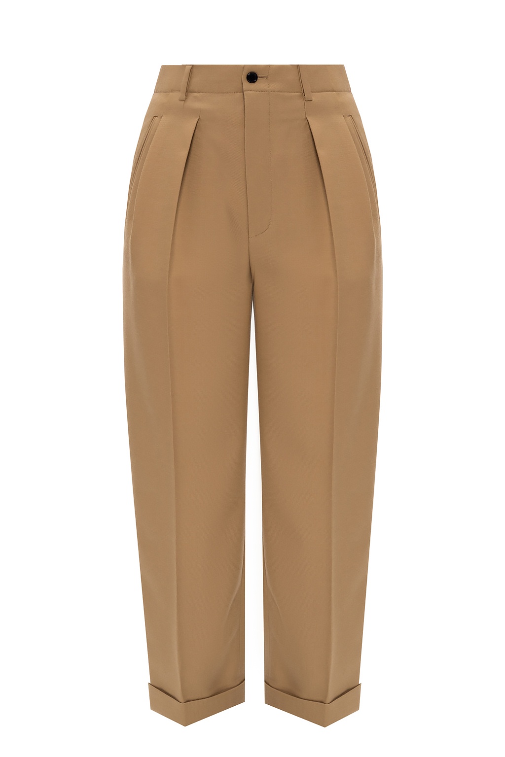 Saint Laurent Wool pleat-front trousers